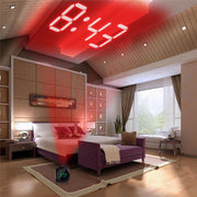 Digital Alarm Clock LCD Creative Projector Weather, Time Date Display USB Charger Home