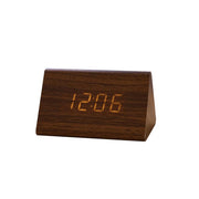 Clocks LED Wooden Alarm Clock Watch Table Voice Control