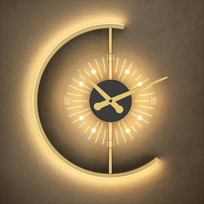 Clock wall lamp bedroom bedside lamp