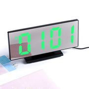 Digital Mirror LED Display Alarm Clock Table Clock Temperature Calendar Digital