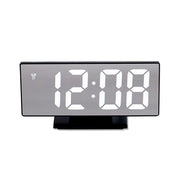 Digital Mirror LED Display Alarm Clock Table Clock Temperature Calendar Digital