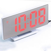 Digital Mirror LED Display Alarm Clock Table Clock Temperature Calendar Digital