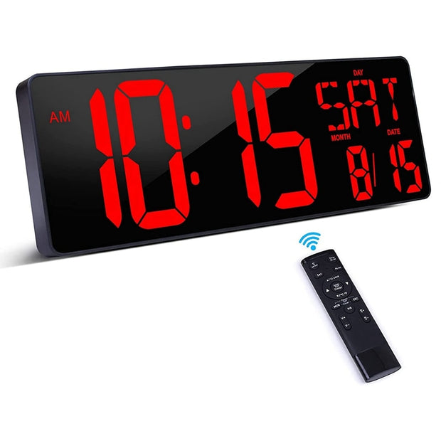Digital Wall Clock with Remote Control for Home,Office and Classroom Eu Plug